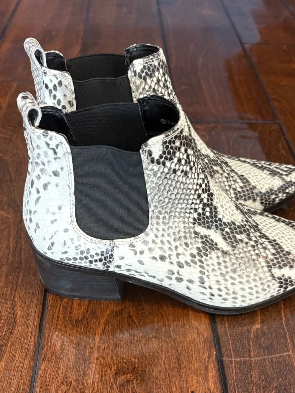 BLONDO Waterproof Snake Print Chelsea Bootie size 6.5